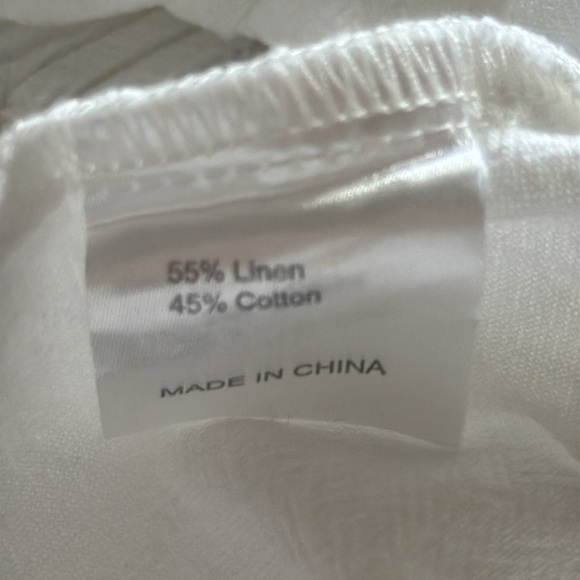 Shades of Grey by Micah Cohen white dolman sleeves white linen cotton top Sz M - Picture 6 of 7